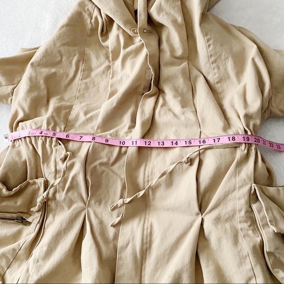 Oversized Cozy Khaki Hooded Jacket - Picture 5 of 12